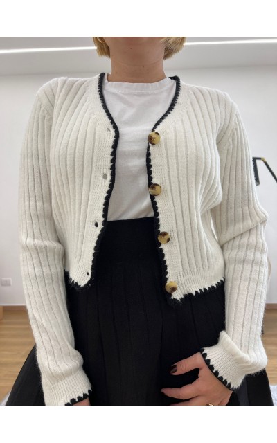 Cardigan Chic Bianco